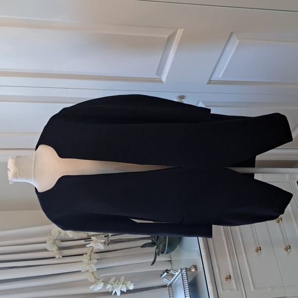 Everlane Womens Classic Dress Black Wool Blend Cardigan Overcoat Coat Pockets 0